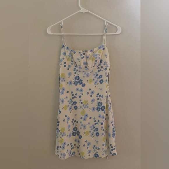 Zara NEW Multicolor Floral Linen Blend Adjustable Straps Mini Dress Size XS - Picture 3 of 13